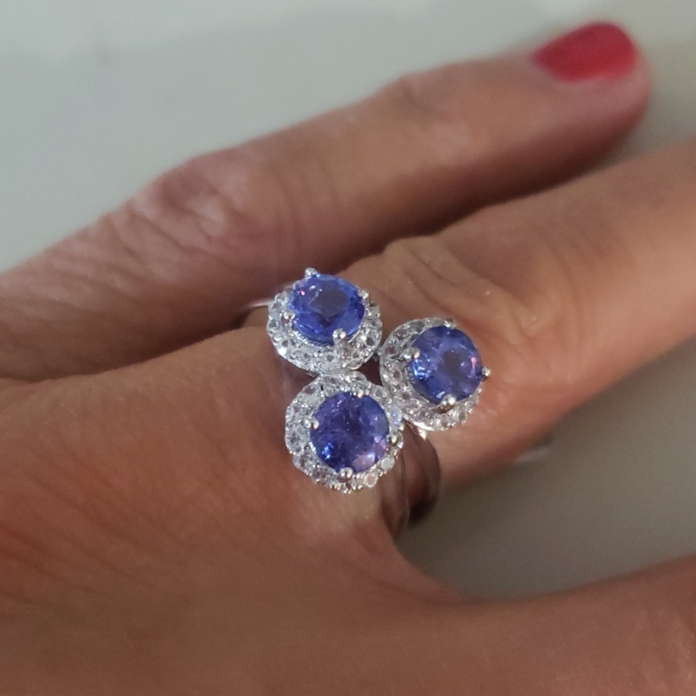 Tanzanite & sapphire ring